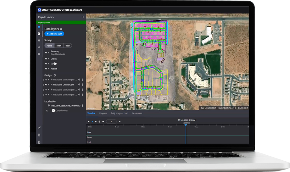 screenshot of Smart Construction Dashboard